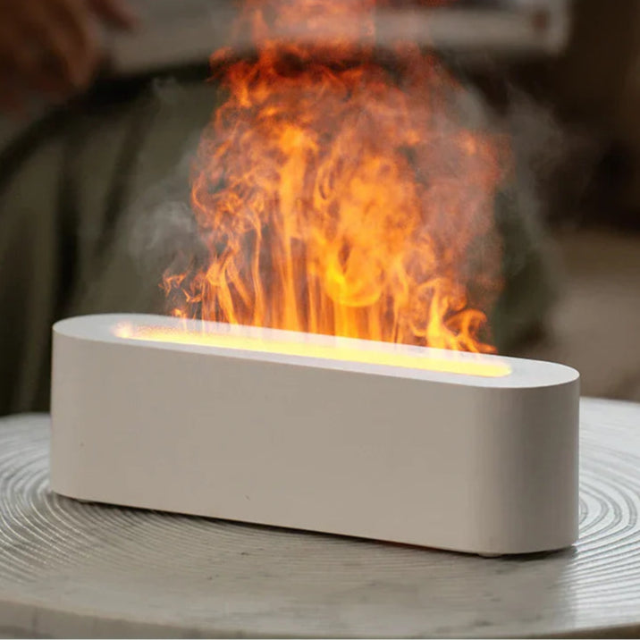 Flame Aroma Diffuser & Ultrasonic Humidifier with RGB Firelight Effect